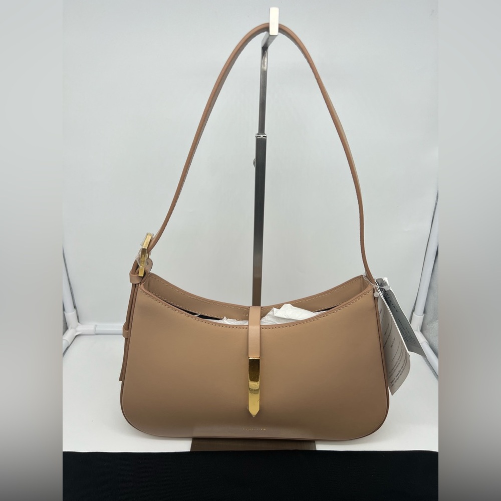 NWT DEMELLIER N10 The Tokyo Light Tan Smooth Leather Handcrafted Shoulder Bag - Picture 6 of 17